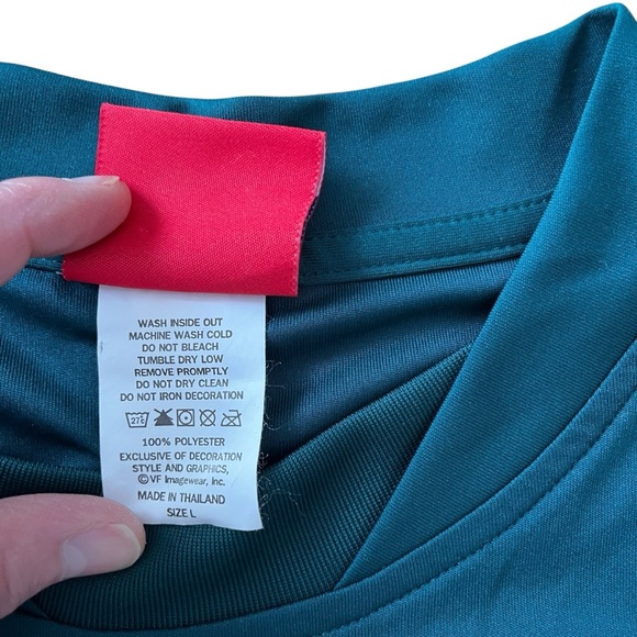 NFL Philadelphia Eagles Long Sleeve Men’s Large Training Jersey Green Shirt - Picture 6 of 8